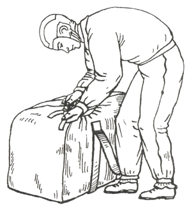 Затягивание переносной сумки