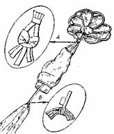 Соединение вытяжного шарового бесстропного парашюта с уздечкой чехла