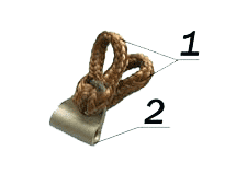 Кольцо шнуровое с серьгой