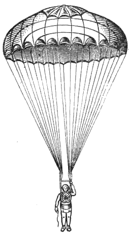 Общий вид раскрытого парашюта 3-2 серии 2