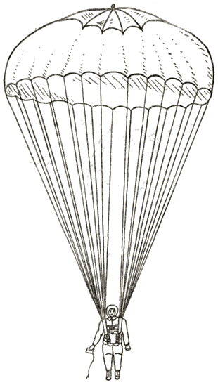 Общий вид запасного парашюта З-5